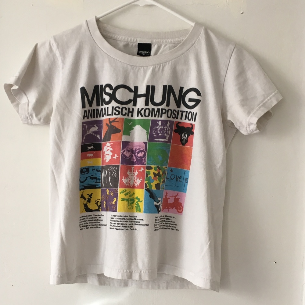 Supersoft White Vintage German Graphic Tee T-Shirt